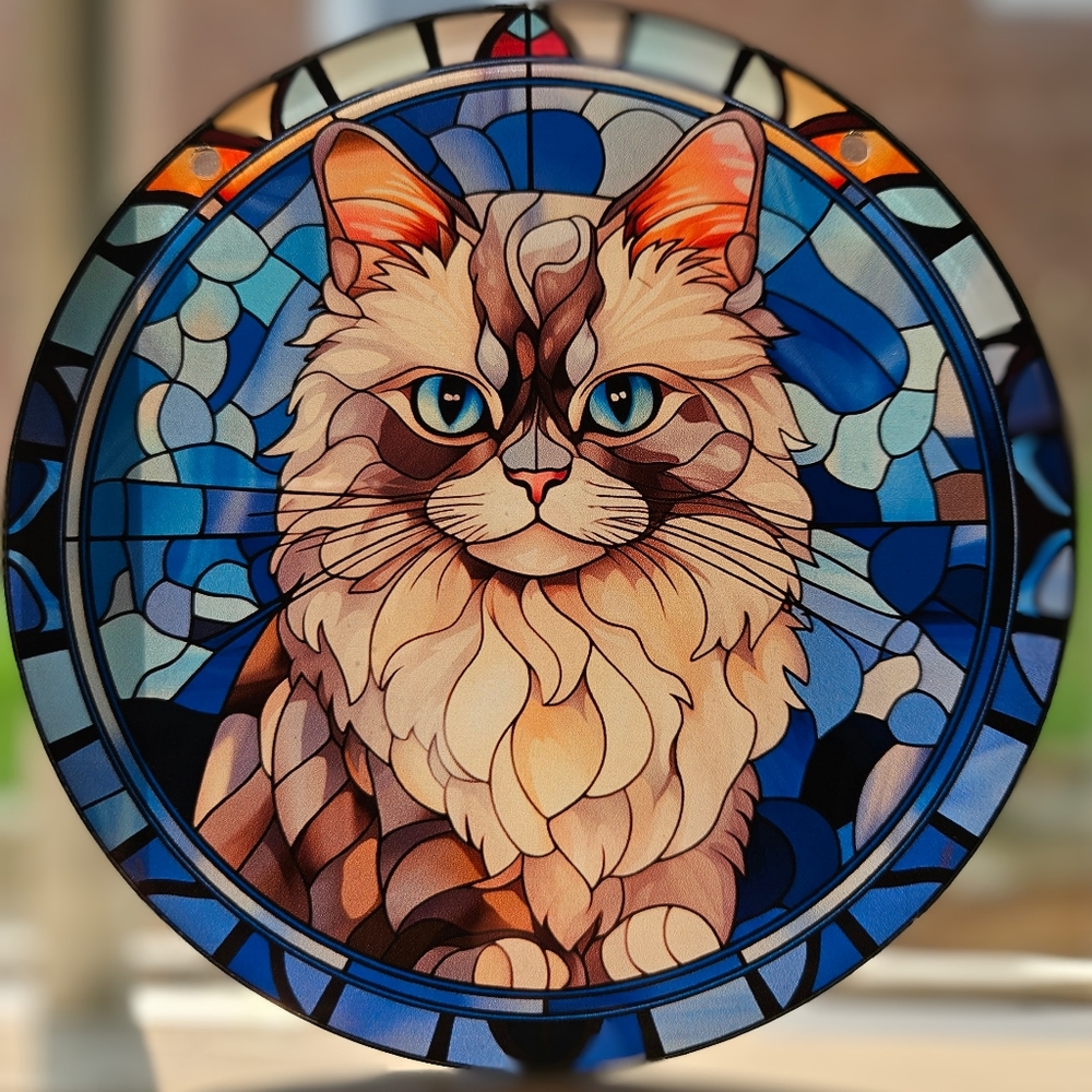 Stunning Blue Eyed Cat Suncatcher